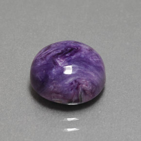 Charoíta Violeta natural de 4.18 ct, Corte Redondo, Opaco
