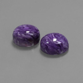 Gemas de Charoíta Violeta natural de  ct, Corte Óvalo, Opaco