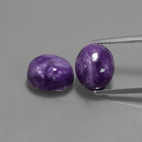 Gemas de charoíta violeta natural de  ct, corte óvalo, opaco