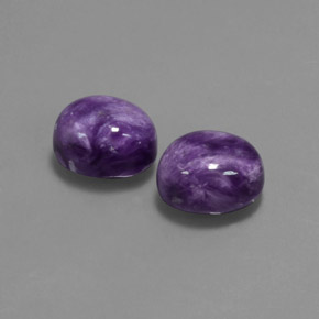 Gemas de charoíta violeta natural de  ct, corte óvalo, opaco