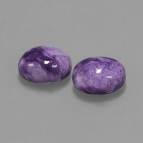 Gemas de Charoíta Violeta natural de  ct, Corte Óvalo, Opaco