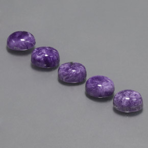 Gemas de charoíta violeta natural de  ct, corte óvalo, opaco