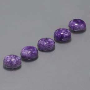 Gemas de charoíta violeta natural de  ct, corte óvalo, opaco