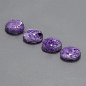 Gemas de Charoíta Violeta natural de  ct, Corte Óvalo, Opaco
