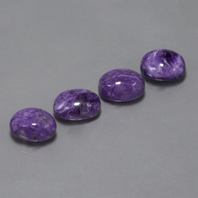 Gemas de Charoíta Violeta natural de  ct, Corte Óvalo, Opaco
