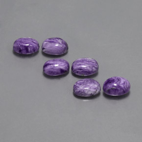 Gemas de charoíta violeta natural de  ct, corte óvalo, opaco