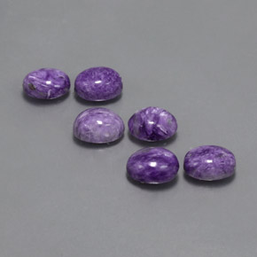 Gemas de charoíta violeta natural de  ct, corte óvalo, opaco