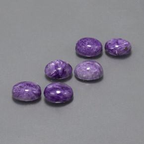 Gemas de charoíta violeta natural de  ct, corte óvalo, opaco