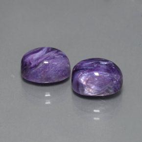 Gemas de Charoíta Violeta natural de  ct, Corte Óvalo, Opaco