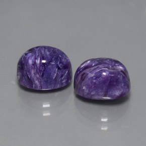 Gemas de charoíta violeta natural de  ct, corte óvalo, opaco