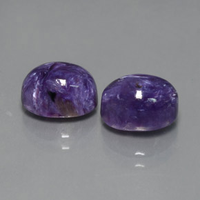 Gemas de charoíta violeta natural de  ct, corte óvalo, opaco