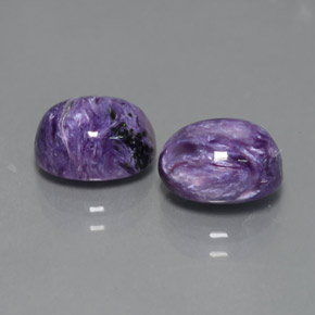 Gemas de Charoíta Violeta natural de  ct, Corte Óvalo, Opaco