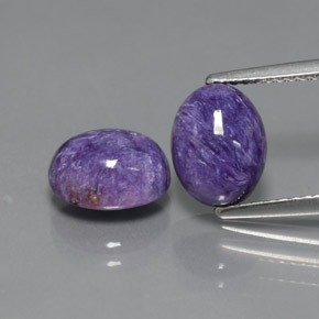 Gemas de charoíta violeta natural de  ct, corte óvalo, opaco