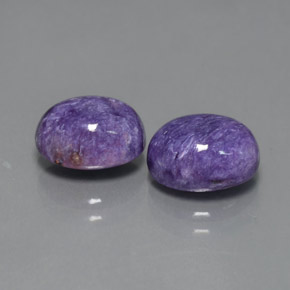 Gemas de charoíta violeta natural de  ct, corte óvalo, opaco
