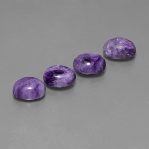 Gemas de charoíta violeta natural de  ct, corte óvalo, opaco