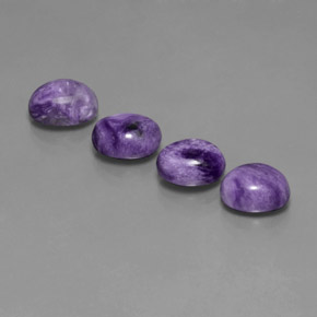 Gemas de charoíta violeta natural de  ct, corte óvalo, opaco