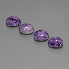 Gemas de Charoíta Violeta natural de  ct, Corte Óvalo, Opaco