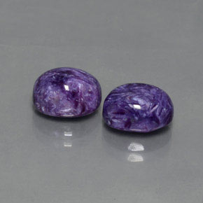 Gemas de Charoíta Violeta natural de  ct, Corte Óvalo, Opaco
