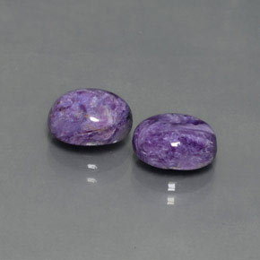 Gemas de charoíta violeta natural de  ct, corte óvalo, opaco