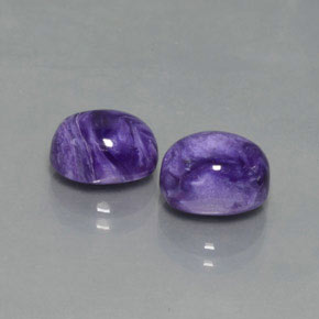 Gemas de charoíta violeta natural de  ct, corte óvalo, opaco