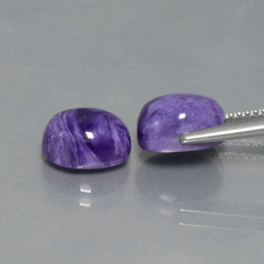 Gemas de charoíta violeta natural de  ct, corte óvalo, opaco