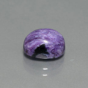 Charoíta violeta natural de 2,72 ct, corte óvalo, opaco