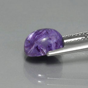 Charoíta Violeta natural de 2.60 ct, Corte Óvalo, Opaco