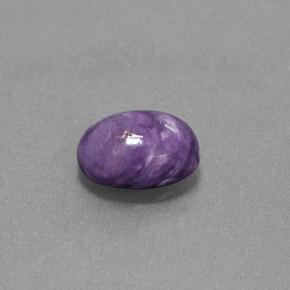 Charoíta violeta natural de 1,54 ct, corte óvalo, opaco