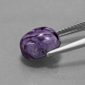 Charoíta Violeta natural de 3.25 ct, Corte Óvalo, Opaco