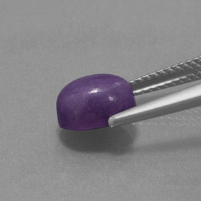 Charoíta violeta natural de 1,84 ct, corte óvalo, opaco