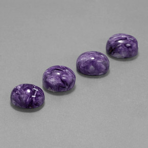 Gemas de charoíta violeta natural de  ct, corte óvalo, opaco