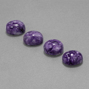 Gemas de charoíta violeta natural de  ct, corte óvalo, opaco