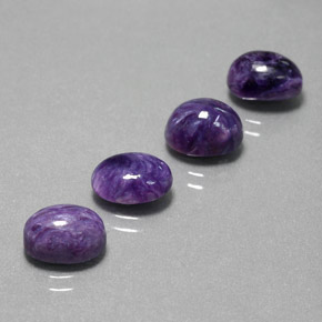 Gemas de Charoíta Violeta natural de  ct, Corte Óvalo, Opaco