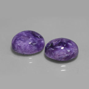 Gemas de Charoíta Violeta natural de  ct, Corte Óvalo, Opaco