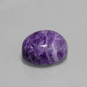 Charoíta Violeta natural de 5.09 ct, Corte Óvalo, Opaco