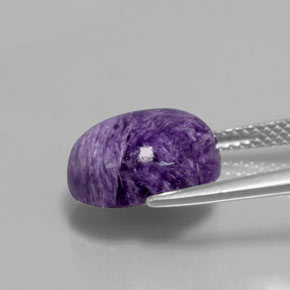 Charoíta Violeta natural de 5.09 ct, Corte Óvalo, Opaco