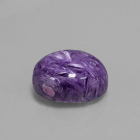 Charoíta Violeta natural de 5.14 ct, Corte Óvalo, Opaco