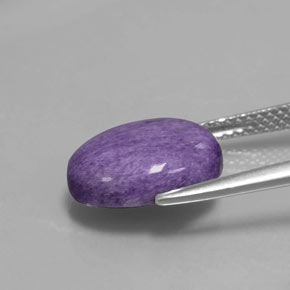 Charoíta Violeta natural de 3.76 ct, Corte Óvalo, Opaco