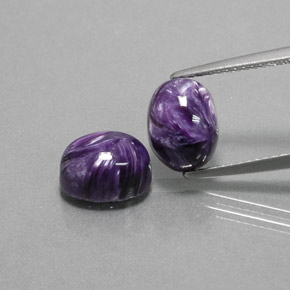Gemas de charoíta violeta natural de  ct, corte óvalo, opaco