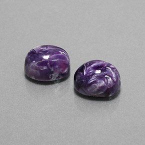 Gemas de charoíta violeta natural de  ct, corte óvalo, opaco