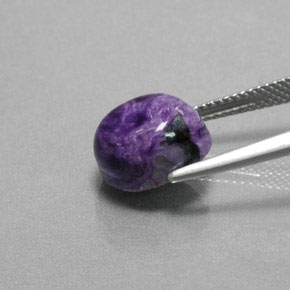 Charoíta Violeta natural de 5.15 ct, Corte Óvalo, Opaco