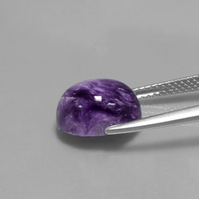 Charoíta Violeta natural de 4.07 ct, Corte Óvalo, Opaco