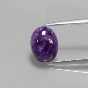Charoíta Violeta natural de 2.00 ct, Corte Óvalo, Opaco