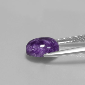 Charoíta Violeta natural de 2.00 ct, Corte Óvalo, Opaco