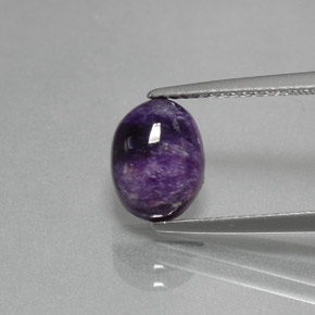 Charoíta Violeta natural de 1.84 ct, Corte Óvalo, Opaco