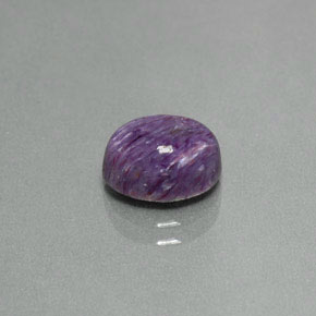 Charoíta violeta natural de 2,10 ct, corte óvalo, opaco