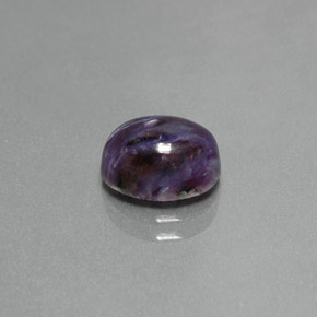 Charoíta violeta natural de 2,11 ct, corte óvalo, opaco