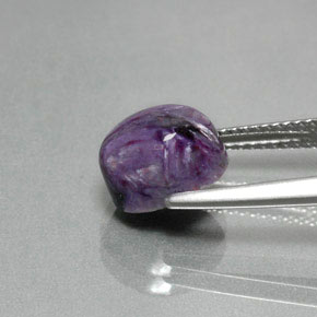 Charoíta Violeta natural de 3.12 ct, Corte Óvalo, Opaco