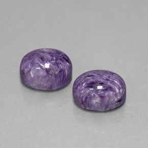 Gemas de charoíta violeta natural de  ct, corte óvalo, opaco