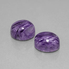 Gemas de charoíta violeta natural de  ct, corte óvalo, opaco